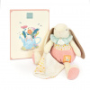 Doudou Darčeková sada ružová Zajačik Ciboulette s dečkou 28 cm