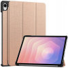 Puzdro pre Galaxy Tab S10 FE Plus, ružovo-zlaté, Fold Pro, kožené