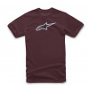 Tričko AGELESS CLASSIC TEE, ALPINESTARS (karmínová/svetlo modrá, vel. S)