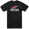 Tričko RIDE 4.0 CSF, ALPINESTARS (čierna/biela/červená, vel. S)