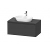 Duravit Ketho.2 Umývadlová skrinka s výrezom, 46x100x55 cm, 1 zásuvka, grafit mat K24886049490000