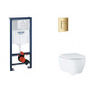 Grohe Rapid SL Set predstenovej inštalácie, klozetu, dosky SoftClose a tlačidla Skate Cosmopolitan, Cool Sunrise SANI11BB4137-GR