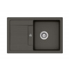 SCHOCK Lima - Granitový drez, 78x50 cm, s ovládaním odtoku, Asphalt LIMD100SUGAS