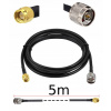 Anténový konektor N zástrčka - SMA zástrčka, kábel LMR240 pre LTE anténu, 5m