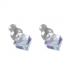 Náušnice Swarovski - kostka na pevno 6 mm vitrail light Náušnice Swarovski - kostka na pevno 6 mm vitrail light