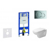 Geberit Duofix Modul na závesné WC s tlačidlom Sigma01, lesklý chróm + Duravit D-Code - WC a doska, Rimless, SoftClose 111.300.00.5 NH2