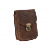 Kožené puzdro na opasok MERCUCIO tmavý tan embos jeleň profil 250114