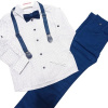 Teplaková súprava - Detský oblek elegantný set 128 červených, námorníckych modrých, viacnásobných (Boys 'Set Elegant Navy Blue 128 tričko)