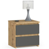 Ak furniture Nočný stolík CL2 40 cm dub artisan/grafitový sivý