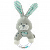 Detská plyšová hrkálka Baby Mix králik mätový