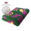 DRYBED Premium Vet Bed Dino zelený 150 x 100 cm