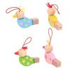Bigjigs Toys Drevená píšťalka vtáčik 1ks Modrá