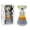 Lean Toys Gumová pyramída pre najmenších - koala