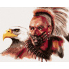 Maľovanie podľa čísel Indián a orol, 40x50 cm, bez rámu a bez vypnutia plátna (6045870)