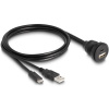 Delock USB 2.0 adaptér [1x USB-C® zástrčka, USB-A zástrčka - 1x USB-C® zásuvka, USB-A zásuvka] 88102; 88102