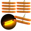 SADA 10x OBRYSOVÉ SVETLO ORANŽOVÁ 9 LED diódová OBRYSOVÁ 12V 24V