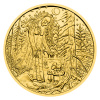Česká mincovna Zlatá poluncová medaila Povesti českých hradov - Lesná matka pod hradom Kašperk proof 15,56 g