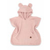Detské mušelínové pončo lux s kapucňou Teddy, rýchloschnúci, pudrovo ružové 110/122