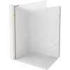 Mexen Kioto L, sprchová zástena Walk-In 70 x 200 cm, 8mm sklo námraza, ružové zlato profil, 800-070-103-60-30