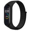 PÁSIK NÁRAMOK PRE XIAOMI MI BAND 3/4/5/6/7 TKANINA NYLON ČIERNA
