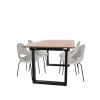 Snap - Sada: Rozkladací stôl Grand + 4 jedálenské stoličky Costa Steel Black