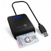 Connect IT USB eCitizen a čítačka čipových kariet CFF-3050-BK, čierna