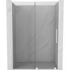 Mexen Velar, posuvné dvere do otvoru 140x200 cm, 8mm číre sklo, biely profil, 871-140-000-01-20