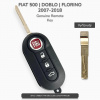 Originální Fiat 500 / Doblo / Florino - Dálkový klíč (2ADFTTRF198) (SIP22 | 4983A-TRF198 | C265 | Vyříznutý klíč)