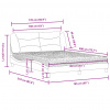 vidaXL Posteľ s matracom krémová 160x200 cm látka - Krémová - 43182-265589