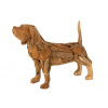J-Line by Jolipa Drevená dekorácia pes Dog teak - 69*19*51cm - J-Line by Jolipa