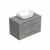 Swiss aqua technologies Koupelnová skříňka s krycí deskou SAT Cube Way 80x53x46 cm beton mat CUBE46803BE45