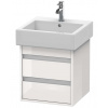 Duravit Ketho Umývadlová skrinka 48x45x44 cm, 2 zásuvky, lesklá biela KT663502222