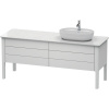 DURAVIT Luv stojaca skrinka pod umývadlo vpravo, pod dosku, 4 zásuvky, 1733 x 570 x 743 mm, biela matná lakovaná, LU9568R3636