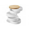 Yamazaki, Misky na šperky 5-ti patrové Tower 5312 | plast/dřevo | v.12,5 cm | bílé