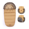 Petite&Mars Zimný fusak Arctic 4v1 + rukavice Furry Elegant Caramel