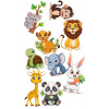CUKROVÁ TLAČ jedlý obrázok na tortu Cukrová hmota ZVIERATÁ SFARI ZOO + MENO #4