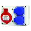 Rozvodnica zásuvková 686.122, 5p, 1x16A/400V, 2x230V domová, neistená, IP44 SCAME