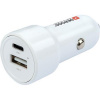 Autonabíjačka s USB-C káblom, 1xUSB-A, 1xUSB-C PD, 65W, SKROSS