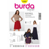 Strih Burda žltý 6980 - zavinovacia nohavicová sukňa, culottes