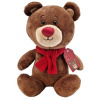 TM toys spolka Medveď plyšový s červeným šálom a visačkou 23cm