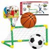 BASKETBALOVÁ FUTBALOVÁ BRÁNKA 2v1 SADA S LOPTAMI ŠPORTOVÁ HRA WOOPIE