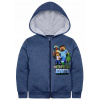 Mikina - Detská mikina mtt veľkosti 110 dlhých námorníckych, modrých rukávov (3578 Boys Mikina s kapucňou Minecraft R 110)
