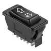 REBEL kolískový vrátny prepínač ASW-01, 5-pin, 12V, 20A, čierny PRK0012