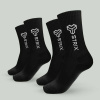 GymBeam Ponožky Essential Crew 2Pack Black - STRIX Veľkosť: L 95059-3-L