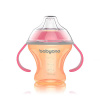 Babyono - Hrnček netečúci s mäkkým náustkom NATURAL NURSING 180 ml Oranžový