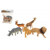 Teddies Zvieratá safari plast 11-15cm, 5ks
