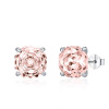 GRACE Silver Jewellery Stříbrné náušnice Ledová růže s meruňkovým krystalem 6/8 mm E-RHE1884/323-6 Light Peach 6 cm