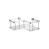 Odkladacia polička rohová SMEDBO Chróm lesklý (CHL)