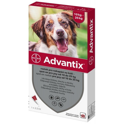 Bayer Advantix Spot On 1x2,5ml pre psov 10-25kg