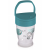 LOVI hrnček so slamkou Lovely Girl Junior zeleno/šedý 250ml